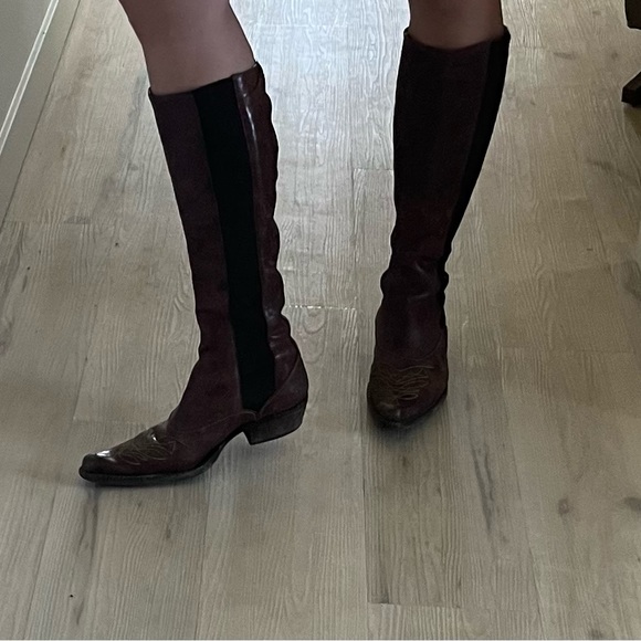 Free Lance Paris. Genuine leather sock western boot. Knee high. EU size 40 - Picture 2 of 7